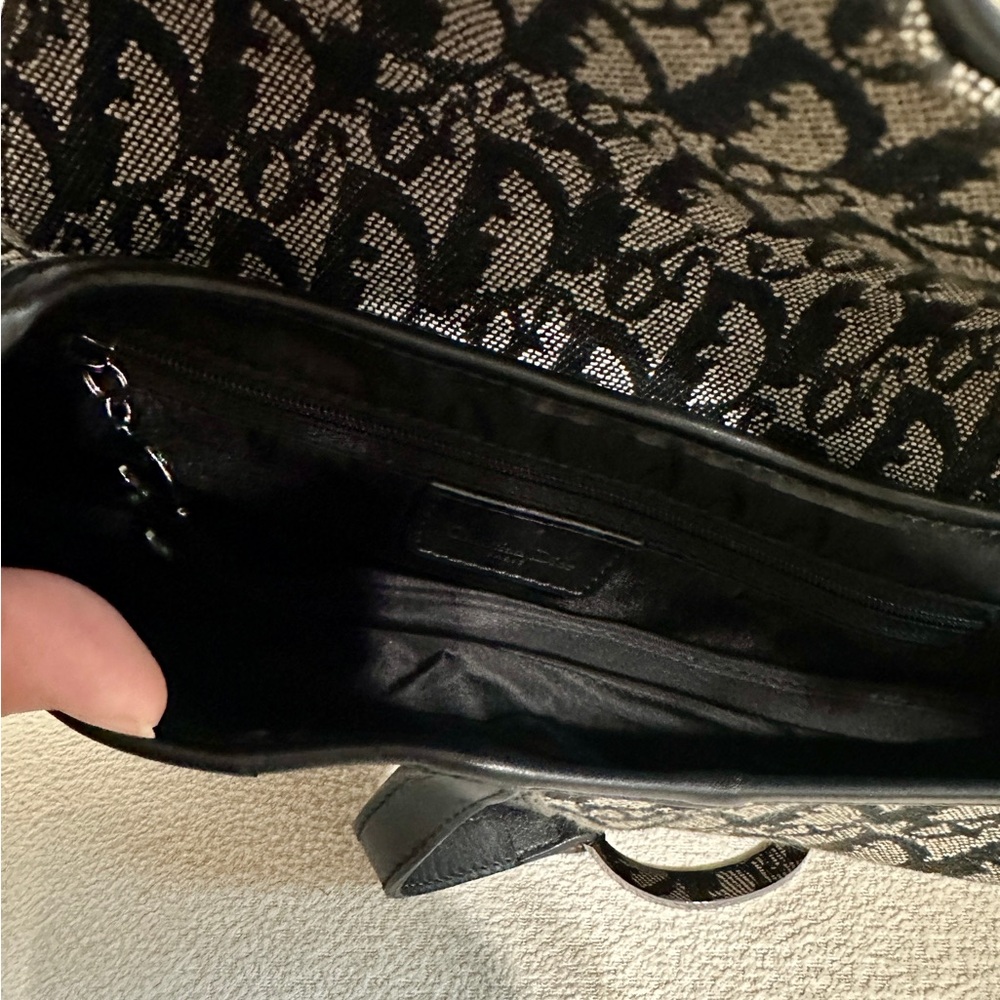 Dior Monogram Black and Gray Shoulder Bag - Picture 11 of 15